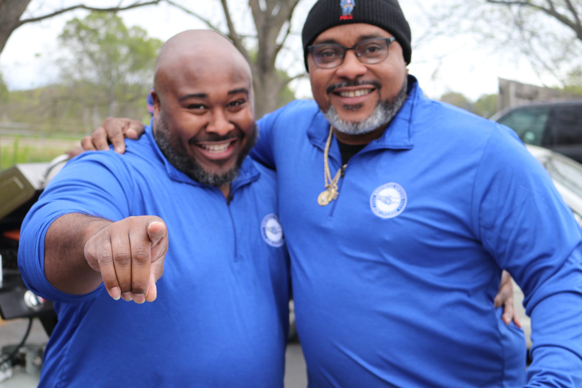 BUFC brothers sharing a joyful moment of community connection